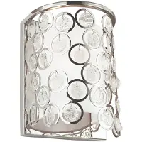 Elstead Lighting Applique murale glamour Lexi, nickel poli, 1xE27x60W, verre, dimensions : 33x19,1x15,2 cm, IP20, Feiss