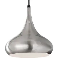 Elstead Lighting Suspension Beso en acier brossé, 1xE27x60W, métal, dimensions : 487,5 x 25,4 x 25,4 cm, IP20, Feiss