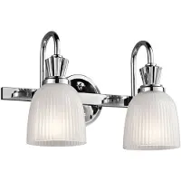 Elstead Lighting Cora LED Applique murale G9 double chrome poli IP44 (640 lm)