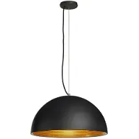 SLV FORCHINI M Lampe à suspendre, PD-1, 50cm, ronde, noir/or, E27, max. 40W
