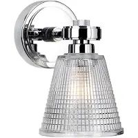Elstead Lighting Applique de salle de bains Gunnislake, chrome poli, 1xG9x3W, métal, dim. : 26 x 12,8 x 18,1 cm, IP44, Elstead