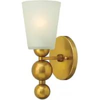 HINKLEY Applique de salle de bain 1xE27 laiton vintage et verre gravé blanc Zelda