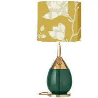 Ebb & Flow Lute Base Lampe de Table Ø: 22 cm | Ivy Green | Gold E27IP20