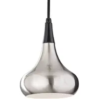 Elstead Lighting Suspension Beso en acier brossé, 1xE27x60W, métal, dimensions : 485,3 x 17,9 x 17,9 cm, IP20, Feiss