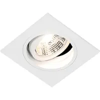 QAZQA Spot encastré carré blanc orientable - Chuck 70