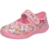 Beck Pantoufle 'Rainbow' nude / citron vert / vert clair / rose / blanc