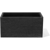 Beliani Jardinière Noire 60 X 29 X 30 Cm Myra