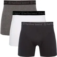 Bamboo Basics Boxers Bamboo Basics Men Rico Black White Grey (lot de 3)-S
