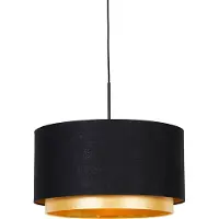 QAZQA Suspension moderne noire avec or 47 cm double abat-jour - Combi