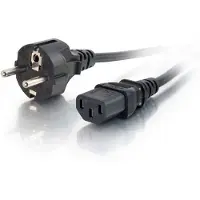 C2G Câble / 1 m Cordon d'alimentation universel CEE 7/7 (1 m), Câble d'alimentation, Noir