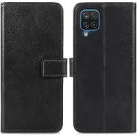 IMoshion Étui de télephone portefeuille de luxe Samsung Galaxy A12 - Noir