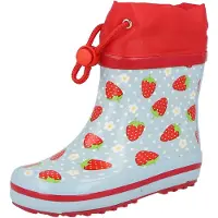 Beck Bottes en caoutchouc bleu clair / vert clair / rouge / blanc