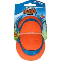 Chuckit! Ultra Tumbler Balle double en caoutchouc orange et bleu - 11,5 x 7,5 cm