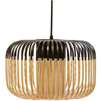 Forestier Suspension , Bamboo Light S, dimmable, Noir, Salon / séjour, Bambou, Design