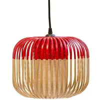 Forestier Suspension , Bamboo, dimmable, Rouge, Salon / séjour, Bambou, Design
