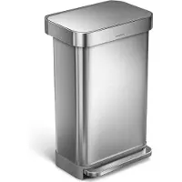 Simplehuman Rectangular Liner Pocket 45 litres Inox