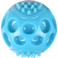 Flamingo Jouet Balle Wido Squeak. Bleu ? 8 Cm. En Tpr. Pour Chien.