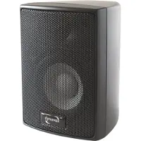 Dynavox AS-301 Enceintes Satellites, Paire d'enceintes compactes pour Tous systèmes Home cinéma et Audio, Peut se Fixer au Mur, Une étagère, Coloris Noir