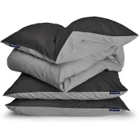 Sleepwise Soft Wonder-Edition parure de lit 200x200 cm gris foncé/gris clair