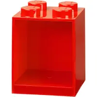 LEGO Étagère en forme de brique à 4 tenons - rouge vif
