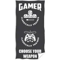 Carbotex Gamer Serviette de bain Serviette de plage 70 x 140 cm