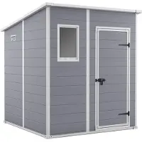 Keter Abri de jardin en plastique Manor Pent 6x6 184x183cm ; gris