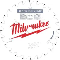 Milwaukee Lame de scie circulaire - - 4932471311 - 24 dents - 165mm - Thin kerf optimisé