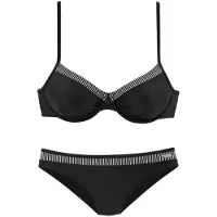 LASCANA Bikini noir / blanc