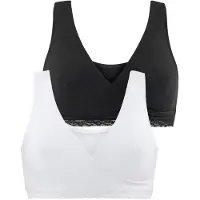 Petite fleur Soutien-gorge noir / blanc