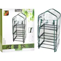 Huismerk Serre de jardin - Pro Garden - Espace optimisé - Facile à assembler - 12 pots - Vert