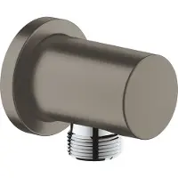 GROHE Rainshower Coude d'alimentation mural - rosace ronde - hard graphite brossé 27057al0