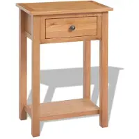 vidaXL Table console 50 x 32 x 75 cm Bois de chêne massif