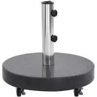 vidaXL Pied de parasol Granit 30 kg Rond Noir