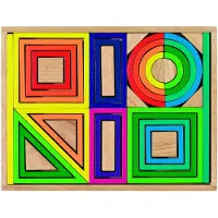 Goki - Jeu de construction Arc-en-ciel 38 pièces