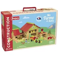 Jeujura Grande ferme avec tracteur et animaux - 220 pièces