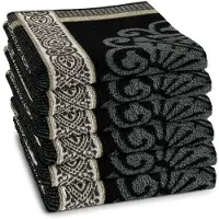 DDDDD Essuie-Main DDDDD Rozet Gris (Lot de 6)