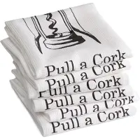 DDDDD Torchon DDDDD Pull A Cork Blanc (set de 6)