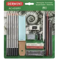 Derwent Crayon graphite Sketching Set 6 pièces (2B, 4B, 6B, B, H, HB, 6x)