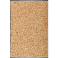 vidaXL Paillasson lavable Crème 60x90 cm