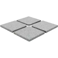vidaXL Plaques de poids pour parasol 4 pcs. Carré Gris Granit 100 kg