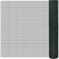vidaXL Clôture en fil de fer pour poules Galvanisé avec revêtement PVC 10x1 m Vert