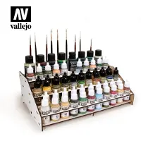 Wittmax Présentoir De Peinture. Support Organisateur De Bouteilles Et Pinceaux. Module Frontal Facile À Monter. Pour 52 Bouteilles De 18 Ml Et 8 Bouteilles De 35 Ml Ou 60 Ml.-