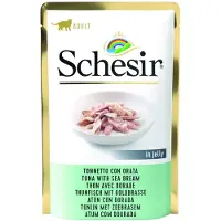 Schesir thon avec dorade (gelée) pâtée pour chat (sachets)