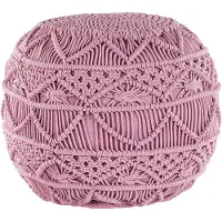 Beliani Pouf KAYSERI Rose Coton
