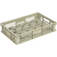 HorecaTraders Caisse en plastique beige | 60 cm x 40 cm x 13 cm | 4 formats