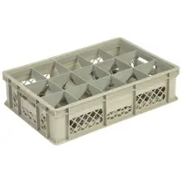 HorecaTraders Caisse en plastique beige | 60x40x15 CM | 4 formats