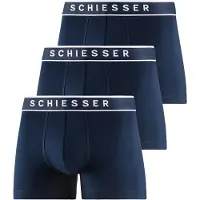 Schiesser Boxers bleu foncé / blanc