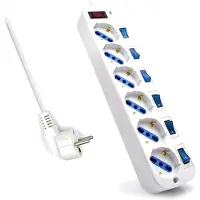 Ewent Multiprise Ew 6 Voies Avec Protection Contre Les Surtensions 3932-3m 3 M