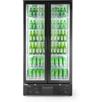 Hendi Réfrigérateur de bar Arctic avec 2 portes vitrées et 8 étagères d'une capacité de 477 litres