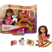 Mattel GXF11 - Poupée Spirit Lucky avec cheval à bascule